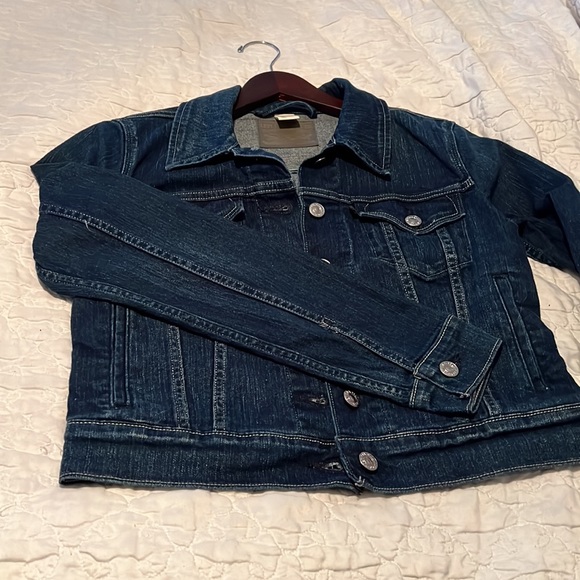 Levi Trucker Jacket NWOT size S/P Six pocket Jean Jacket Super Cute - Picture 10 of 13